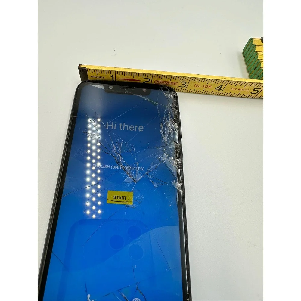 Motorola Moto G7 Play XT1952-3 Verizon Black Cracked Screen For Parts Repair